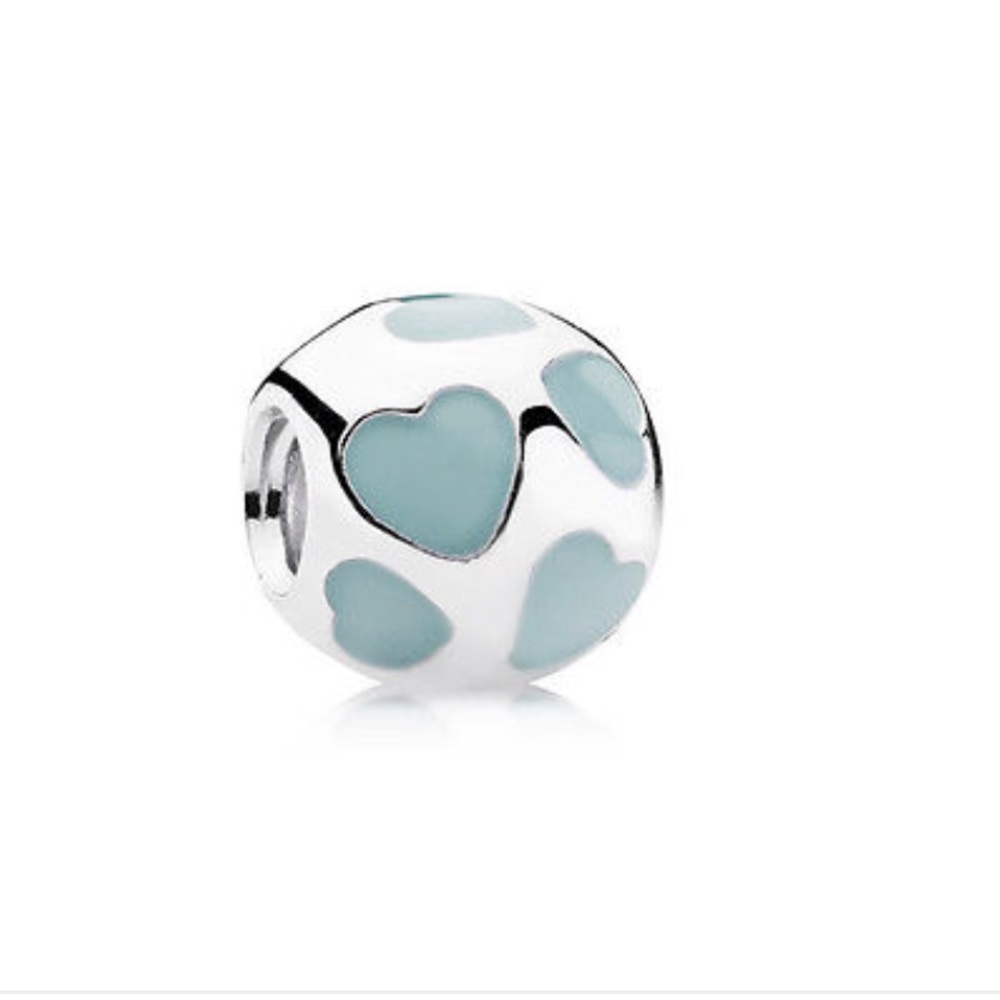 RETIRED Pandora Sterling Silver Blue Heart Charm
